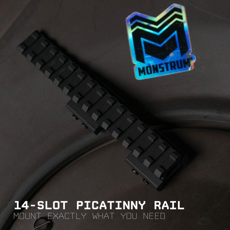 Monstrum Store تركيب رiser Picatinny مع قاعدة توقف الارتداد | 14 فتحة 5 بوصة - Image 3